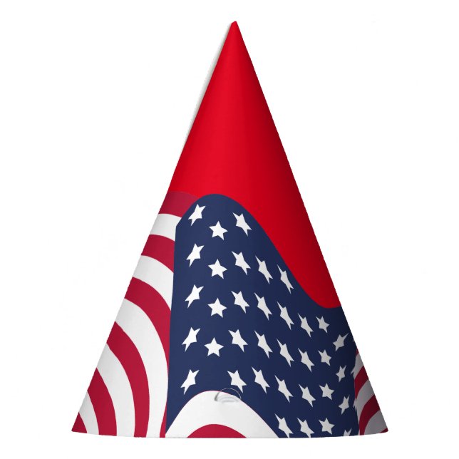 Modern 4th july Patriotic American USA Flag Partyhütchen (Links)