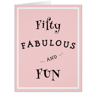 Modern 50 and Fabulous Pink 50th Birthday Invite