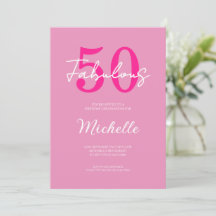 Modern 50 and Fabulous Pink 50th Birthday Party