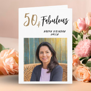 Modern 50 und Fantastisch Foto 50. Geburtstag Karte