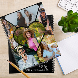 Modern 6 Photo Collage Family Personalized Planner Planer