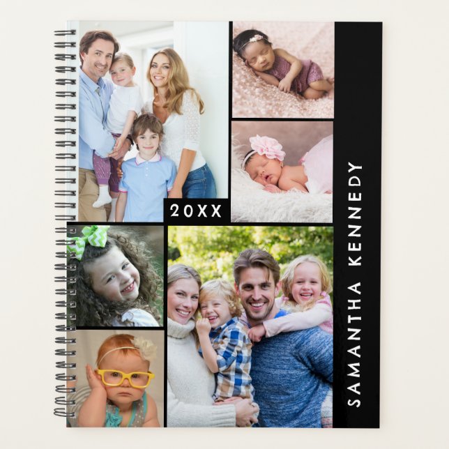 Modern 6 Photo Collage Photos de famille 2025 Plan (Devant)