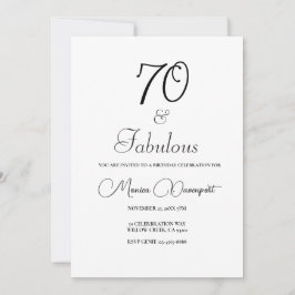 Modern 70 and Fabulous 50th Birthday Party  Einladung