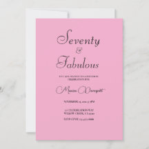 Modern 70 and Fabulous Pink 70th Birthday Party