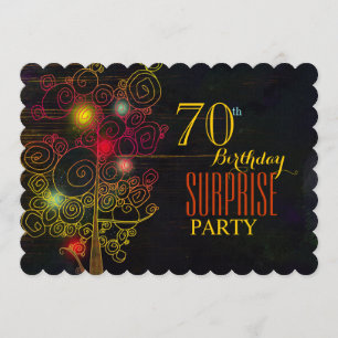 Modern 70. Überraschung Geburtstagsparty Einladung