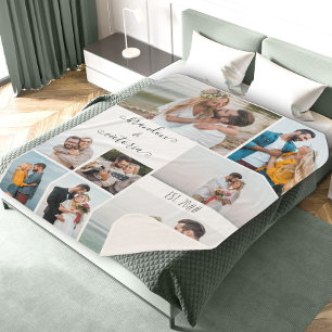 Modern 8 Foto Collage Elegantes Script Personalisi Sherpadecke