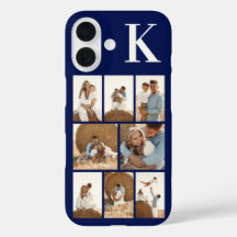 Modern 8 Foto Navy Blau
