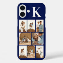 Modern 8 Foto Navy Blau