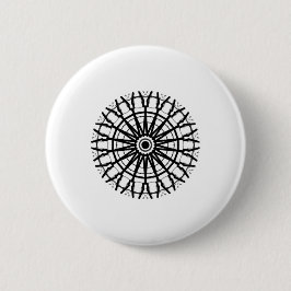 MODERN _A Kaleidoskop ROSE CIRCLE _COLOR _BLACK Button