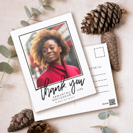 Modern Abschluss 2022 Foto White Vielen Dank Postkarte