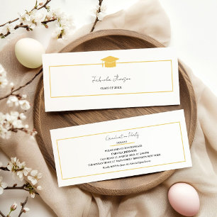 Modern Abschluss Name Card Gold Frame einfügen Telefonnummerkarte