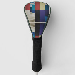 Modern Abstract Architectural Color-Block Golf Golf Headcover