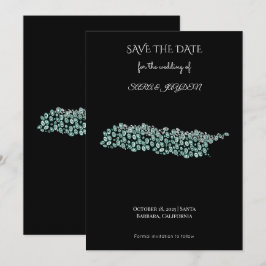 Modern Abstract Art – White Line Circle Design Save The Date