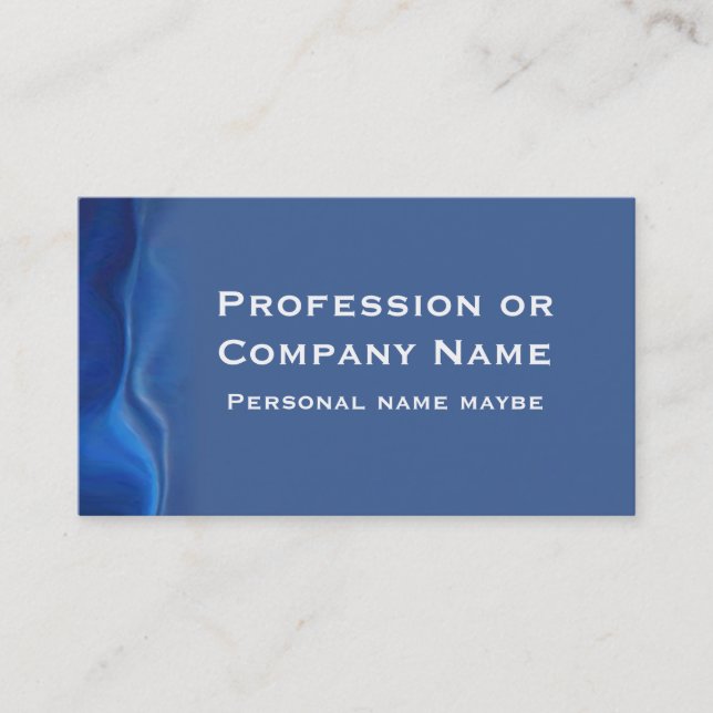 Modern Abstract Blue Border -- Business/Profession Visitenkarte (Vorderseite)