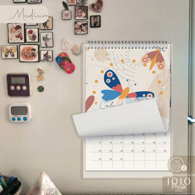 Modern Abstract Butterflies Photo Calendar 2026 Kalender (Modern Abstract Butterflies Photo Calendar 2026-Medium)
