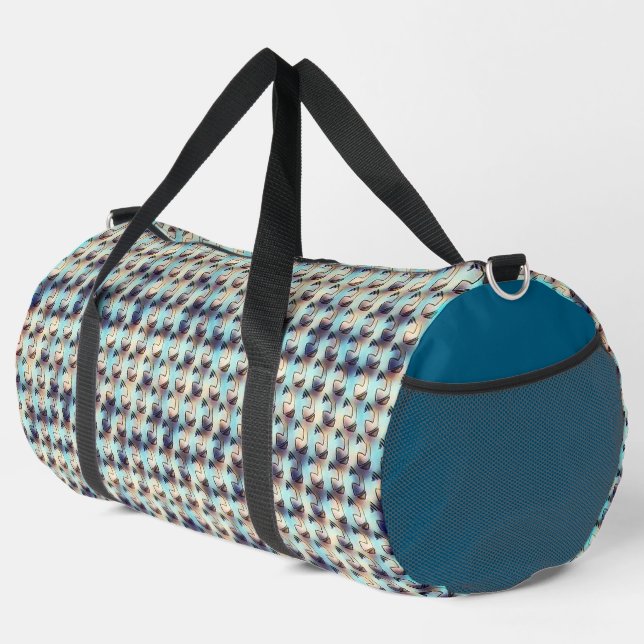 Modern abstract digital pattern design 1242 duffle bag (Rechte Ecke)
