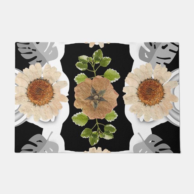 Modern abstract floral art fußmatte (Vorderseite)