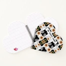 Modern abstract floral art notizbuch