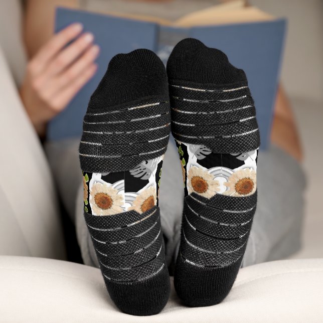 Modern abstract floral art socken (Unterseite)