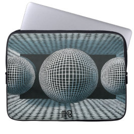 Modern Abstract Geometric Black White Pattern 13" Laptopschutzhülle