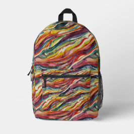 Modern abstract geometric digital pattern 40 bedruckter rucksack