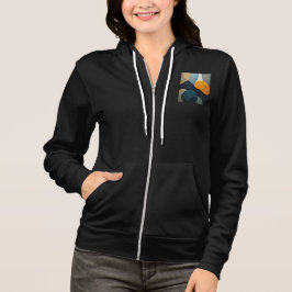 Modern Abstract Geometric Shapes Textured Art Hoodie