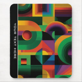 Modern Abstract Geometric Vibrant Energetic Shapes Mousepad