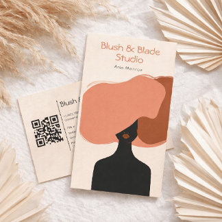 Modern abstract Illustration Hairstylist Salon Visitenkarte