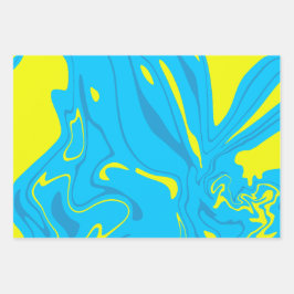 Modern Abstract Ocean Currents Geschenkpapier Set