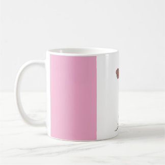 Modern Abstract Pink and White Personalized Coffee Kaffeetasse