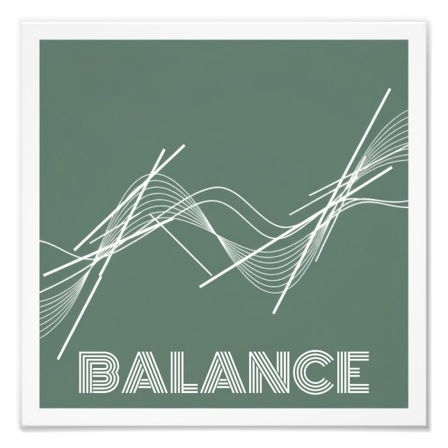 Modern Abstract Poster – Minimal Green Wall Art  (Devant)