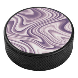 Modern Abstract Purple Liquid Marble Eishockey Puck
