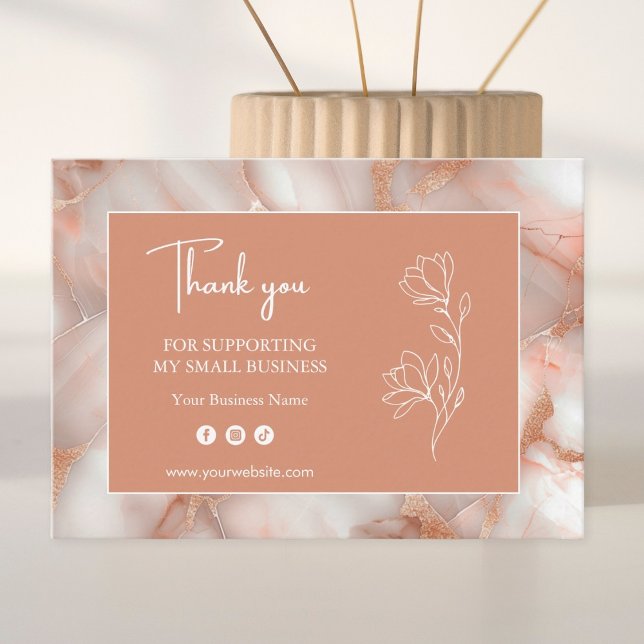 Modern Abstract Rose Gold Business Card Visitenkarte (Von Creator hochgeladen)