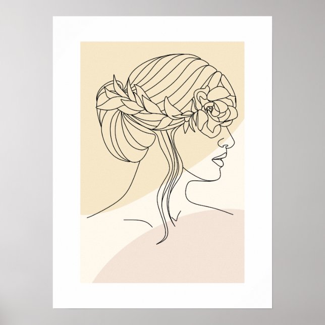 Modern Abstract Shapes Wall Art Poster (Vorne)