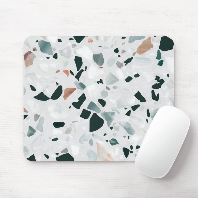 Modern Abstract Terrazzo Pattern Mousepad (Mit Mouse)