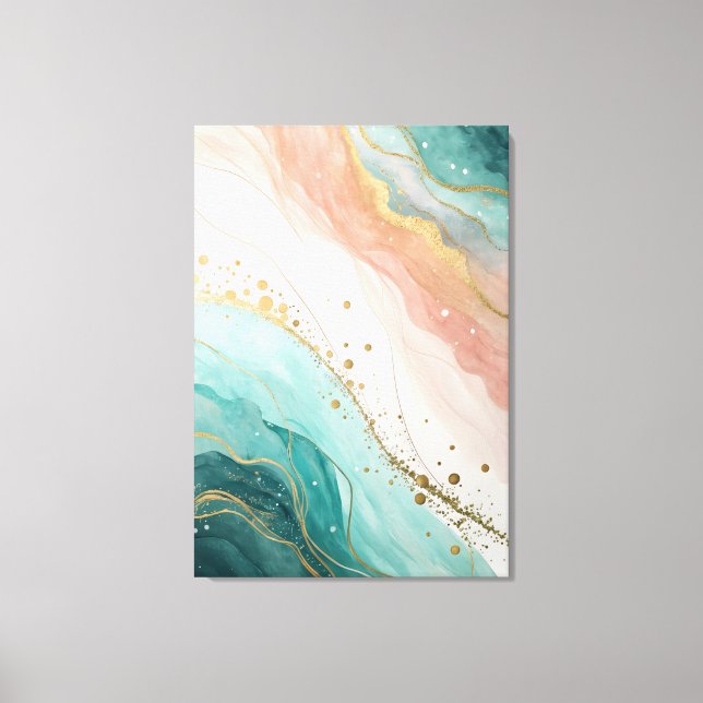 Modern Abstract Watercolor Wall Art Leinwanddruck (Vorderseite)
