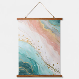 Modern Abstract Watercolor Wall Art Wandteppich Mit Holzrahmen