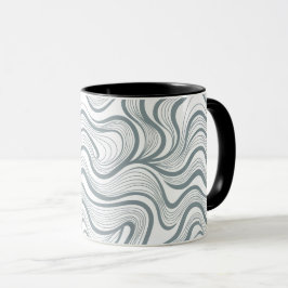 Modern Abstract Wavy Lines Mug Tasse