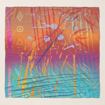 Modern Abstrakt 3 Chiffon Scarf