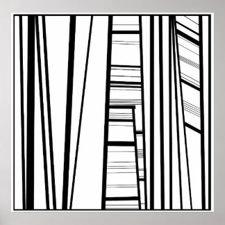 modern abstrakt b/w poster