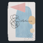 Modern Abstrakt Blush Pink Blue Shapes Monogram iPad Pro Cover<br><div class="desc">Design bietet eine lustige Gruppe moderner abstrakt minimalistischer Formen in Rosa,  Blau und Schwarz. Passen Sie den Namen der Wahl an. Eine tolle Geschenkidee für jeden Anlaß.</div>