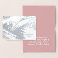 Modern Abstrakt Brush Birthday Real Foil Card