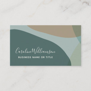 Modern Abstrakt Earth Tone Individuelle Name Creat Visitenkarte