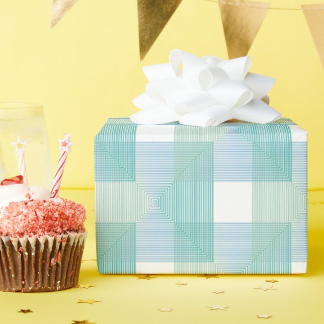 Modern Abstrakt Geometric Wrapping Paper - Green Geschenkpapier (Geburtstagsparty)
