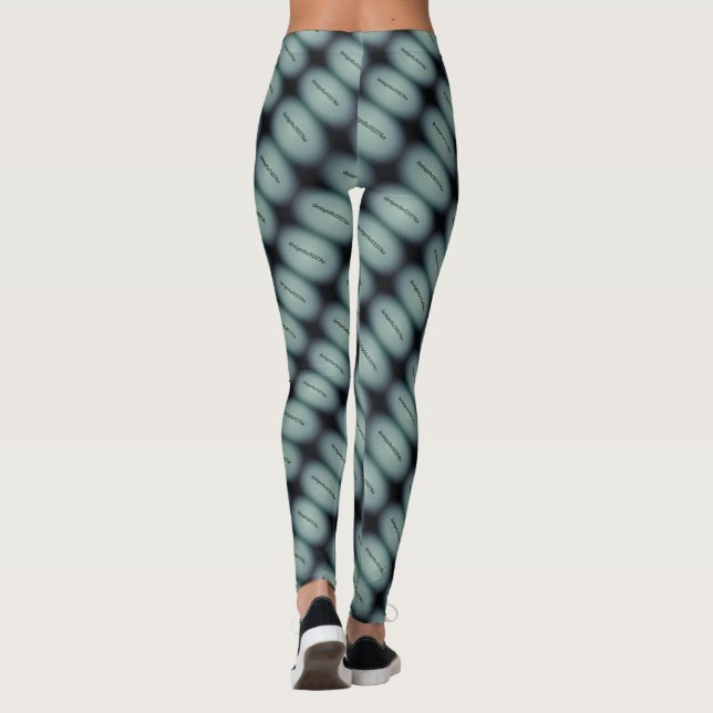 MODERN abstrakt gezeichnet hellgrün Leggings (Rückseite)