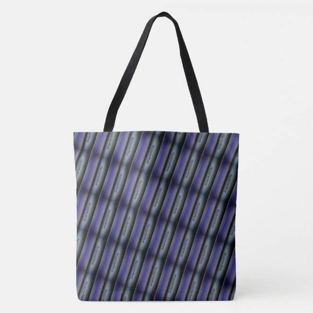 MODERN abstrakt gezeichnet in blau-grau-schwarz Tasche (Vorderseite)