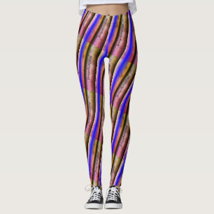 MODERN abstrakt gezeichnet in blau-pink Leggings