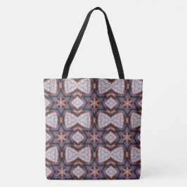 MODERN abstrakt gezeichnet in blaubrauner Tote-Tas Tasche