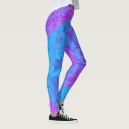 MODERN abstrakt gezeichnet in hellblau-pink Leggings