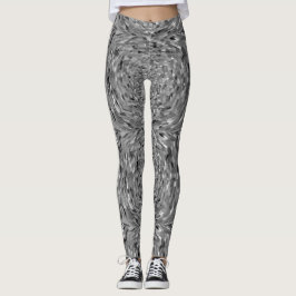 MODERN abstrakt gezeichnet in hellgrau-schwarz-Leg Leggings